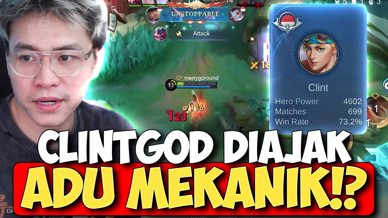 CLINT TUTURUUU DIAJAK ADU MEKANIK?? EZ JEK !!   Mobile Legends
