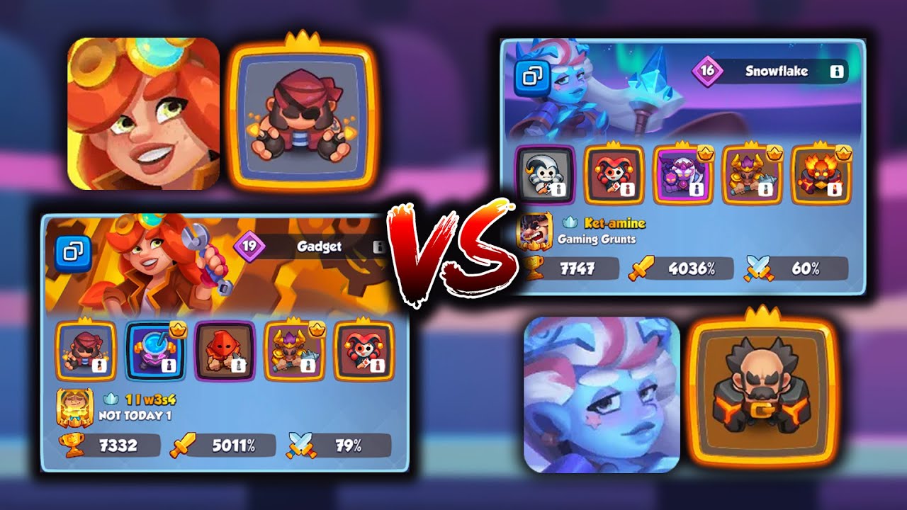 RUSH ROYALE: Ket-Amine (Snowflake, Meteor) vs. 1 | w3s4 (Gadget, Corsair) | RR League 12 replay
