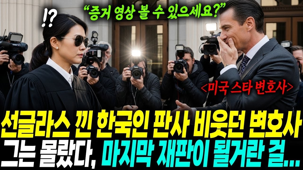 미국 스타 변호사는 선글라스 낀 한국인 판사를 보며 웃음을 참지 못했다, 몇 분뒤, 그는 사색이 되어 법정을 도망치는데