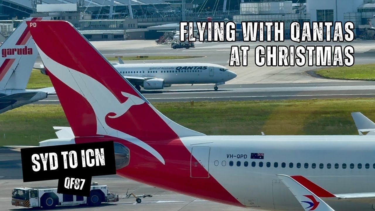 QANTAS A330-300 QF87 Business Class - Sydney to Seoul, South Korea, Using Points To Upgrade (4K)