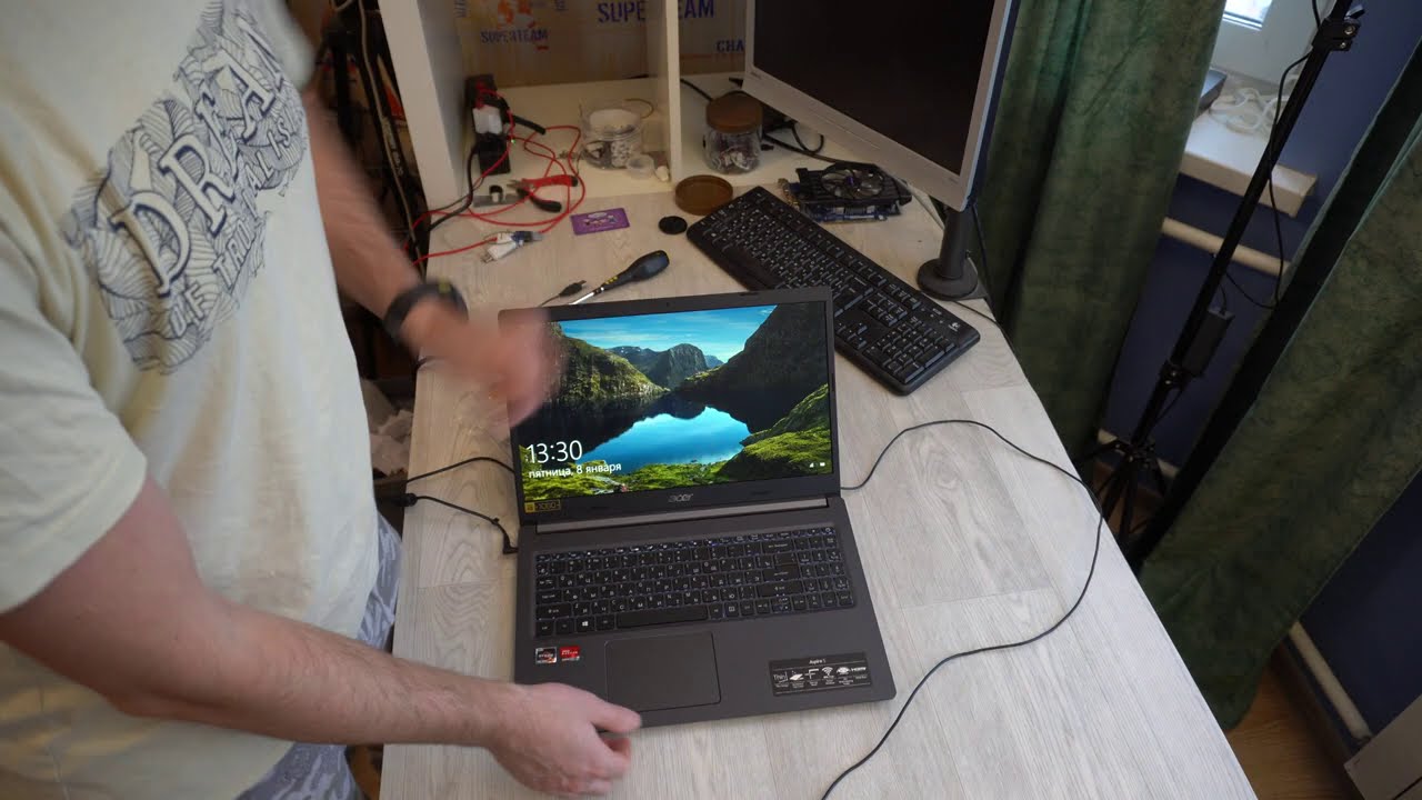 Ноутбук ACER Aspire 5 A515 44 R018 - обзор  и тест диска.