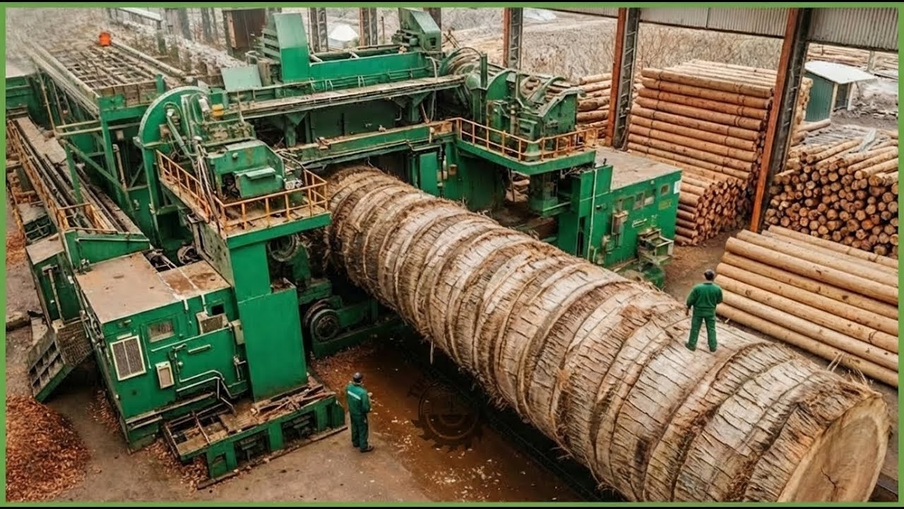 Inside the Largest Wood Sawmill Factory – How Plywood Is Made From Palm Logs to Table (Full Process)