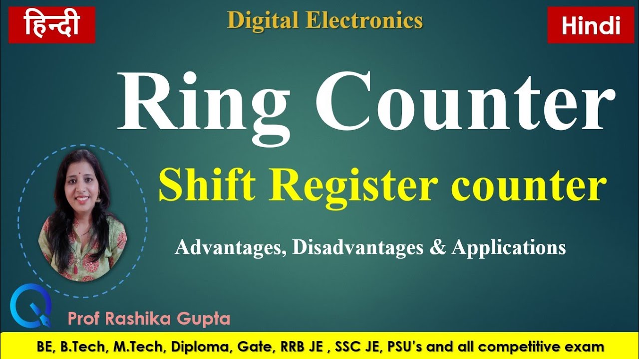 Ring Counter - Basics, Circuit, waveform, Advantages, Disadvantages and Applications (Hindi)