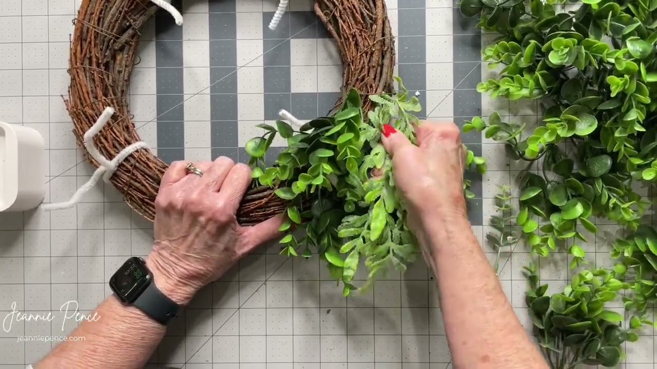 Repurpose Reuse Refresh - Closeup View of My Boxwood Wreath Fix