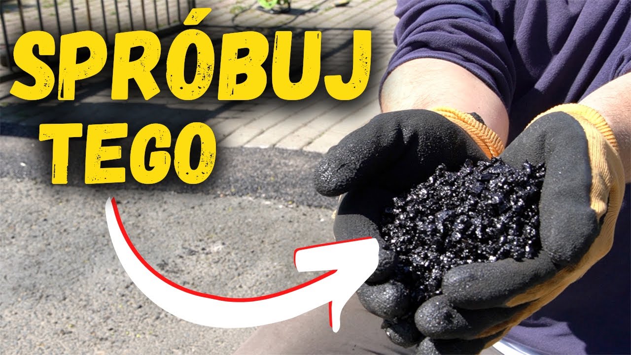 POMYSŁ ZACIĄGNIĘTY Z DROGÓWKI NA POPĘKANY BETON POD BRAMĄ | Sztuka Samouka