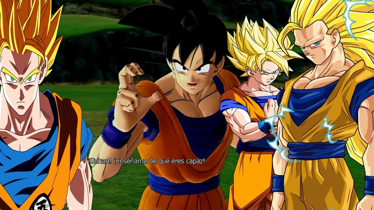 Dragon Ball: Raging Blast 2:  Goku  All  Attacks + Transformation