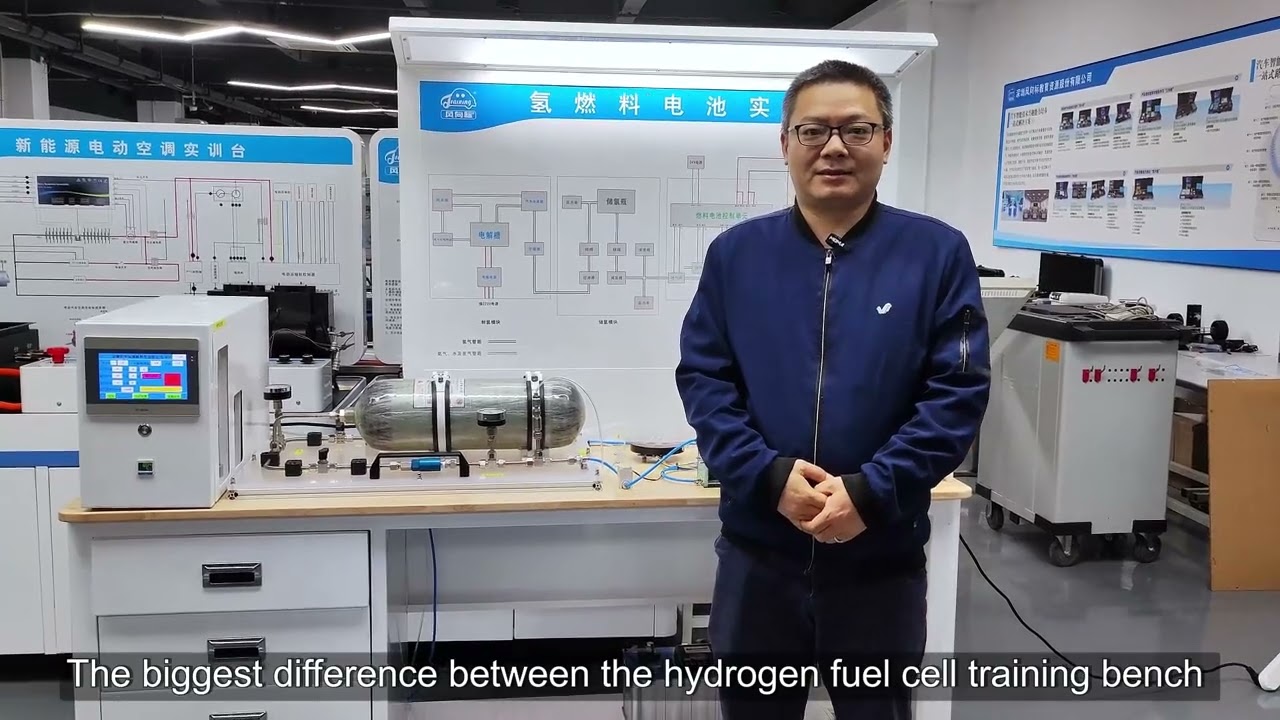 Hydrogen fuel cell training bench