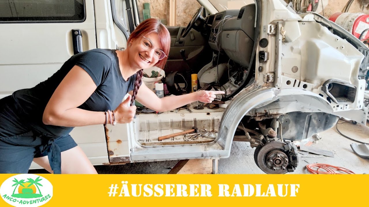 Äußeren Radlauf im VW T4 restauriert und angeschweißt || #t4umbau #vwt4 #ancoadventures
