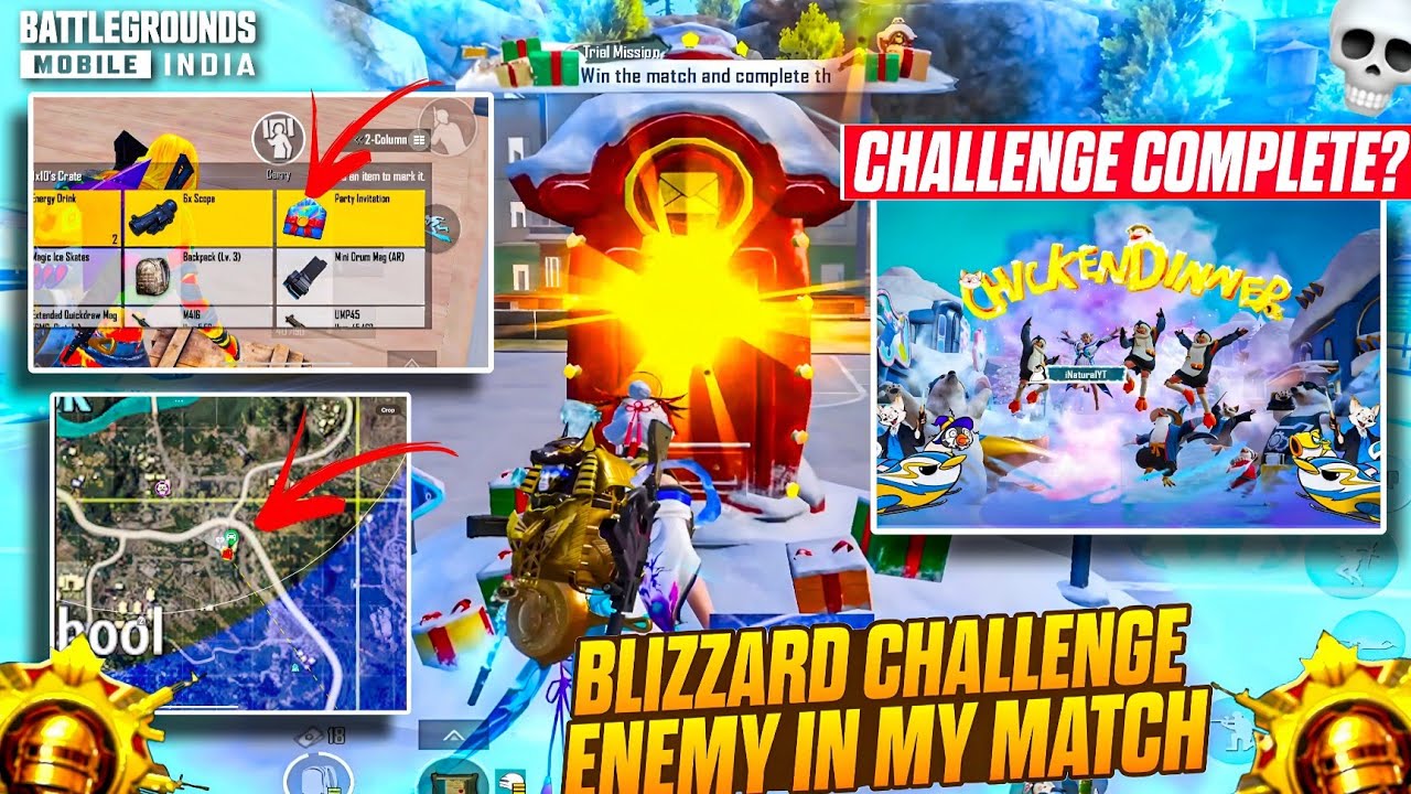 🔥How To Complete *Blizzard Trial* Challenge in BGMI - Blizzard Mission Enemy in My Match💀