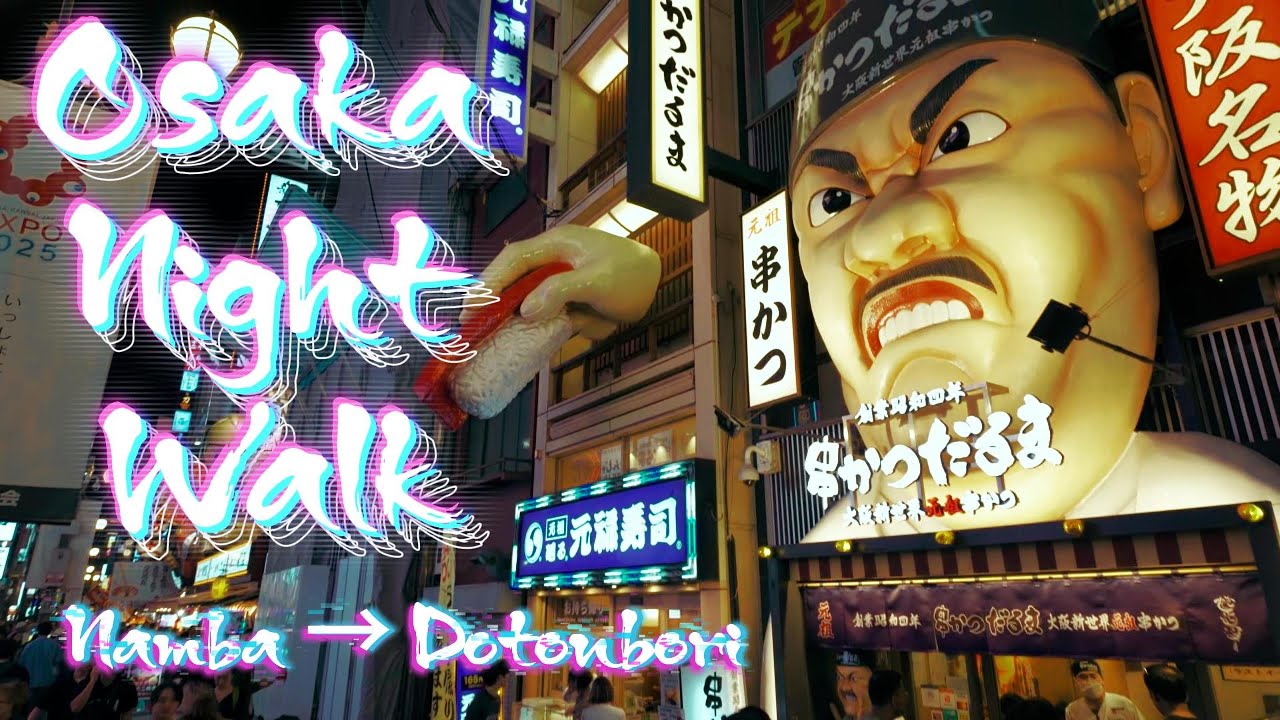 Neon Nights in Osaka | Namba to Dotonbori Walk (4K Ambient City Walk)