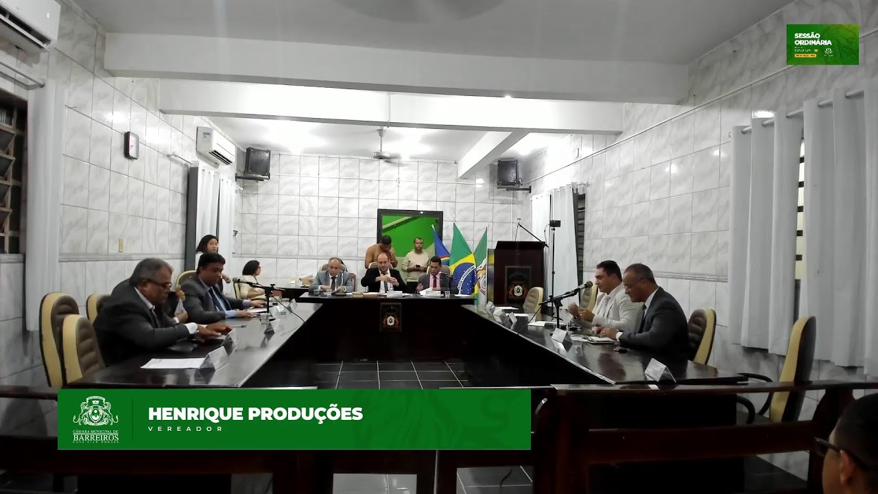 Sessão Ordinária da Câmara Municipal dos Barreiros 20-05-2025