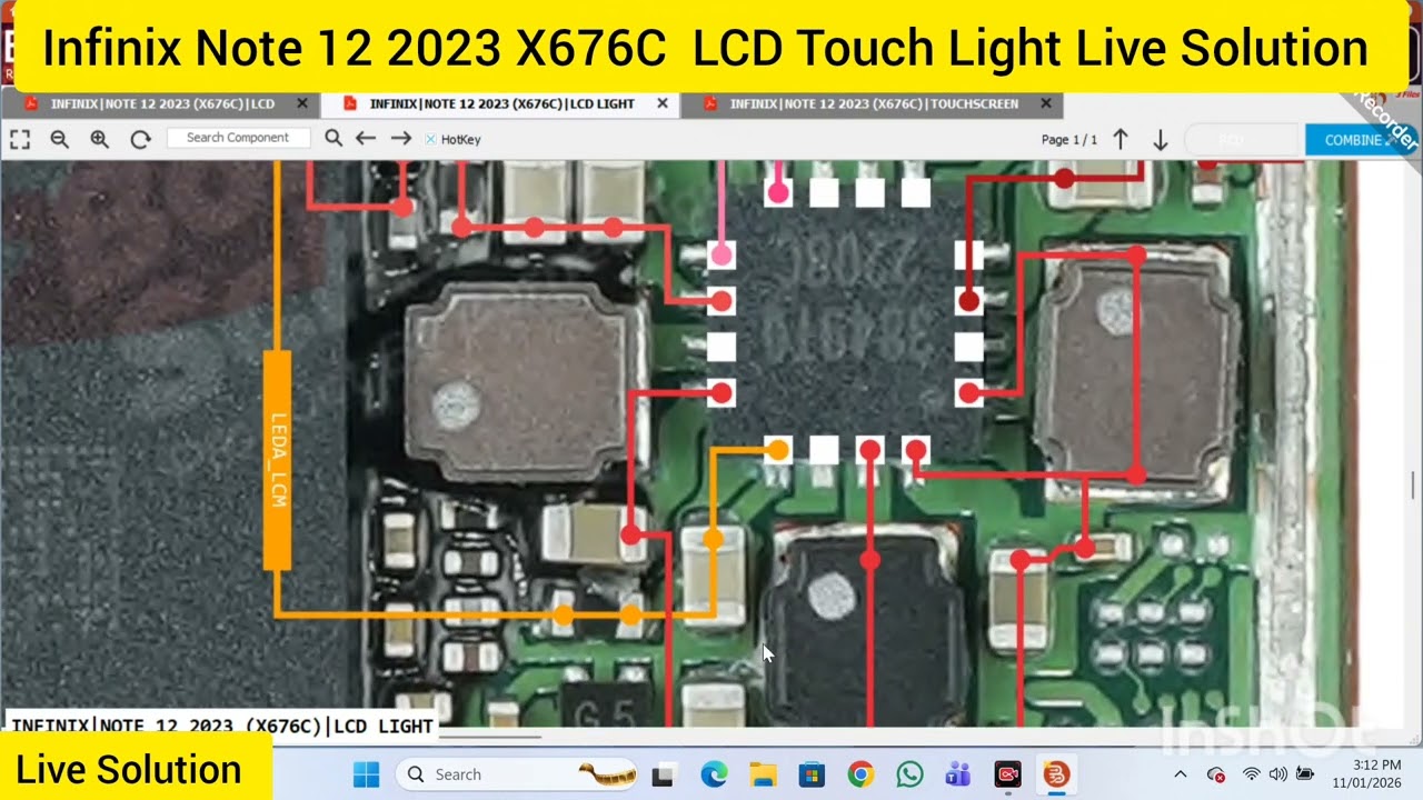 Infinix Note 12 2023 X676C  LCD Touch Light Live Solution 