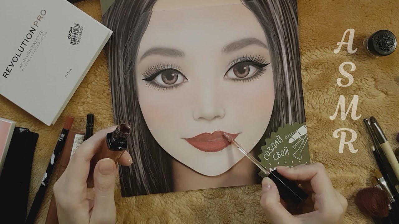 ASMR Makeup for a paper girl 🌸 (no talking)