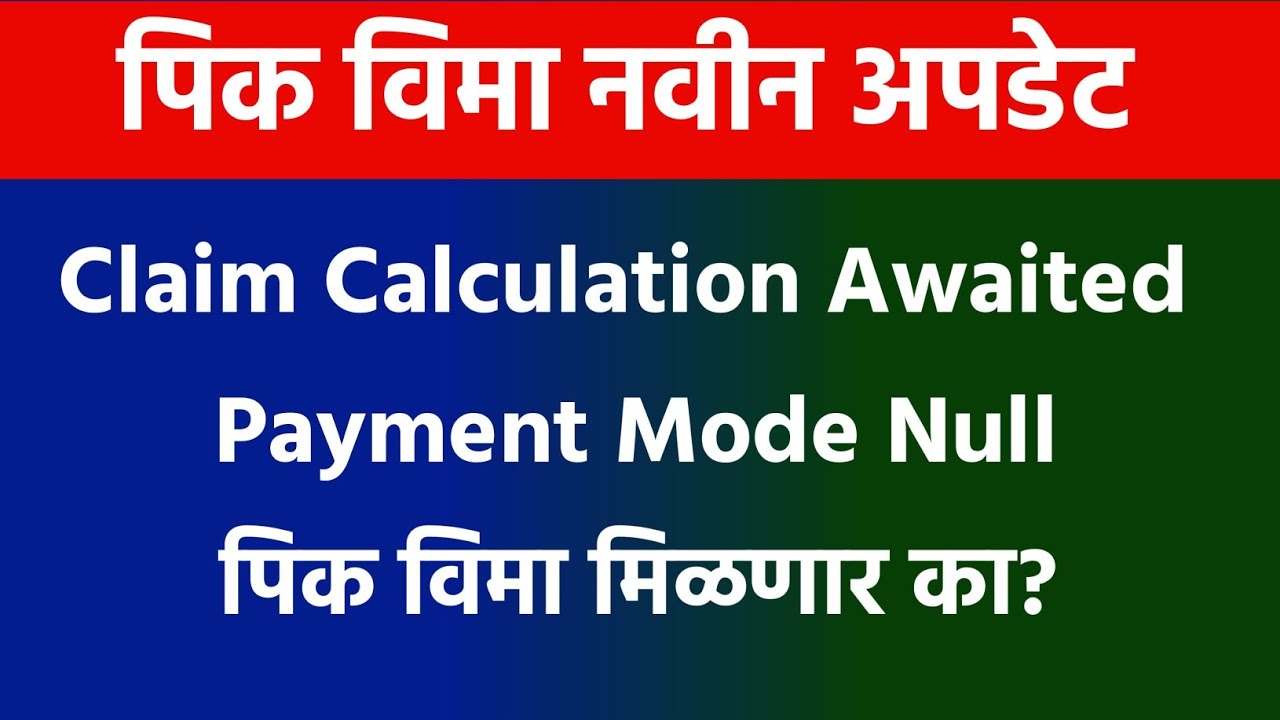 Pik vima update: pik vima claim | calculation awaited | payment mode null | वाटप कधी होणार
