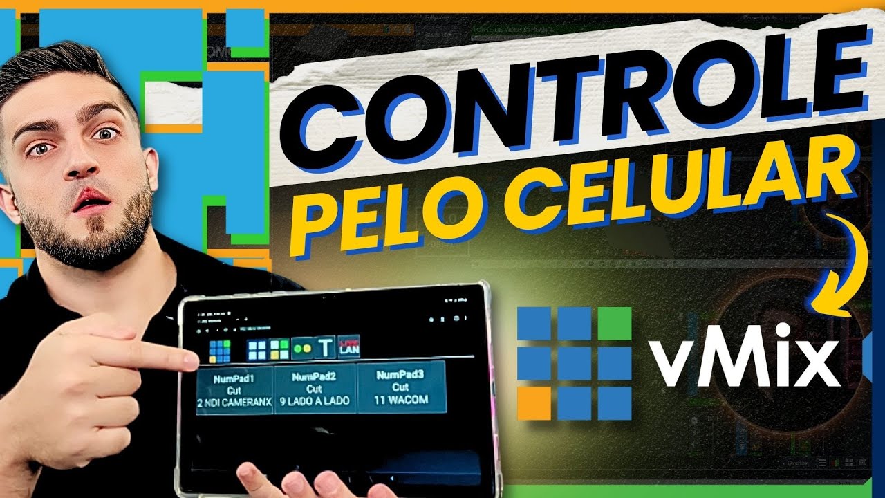 vMix | Controle o vMix pelo CELULAR / TABLET ou OUTRO PC via REDE!! Usando o Web Controlador