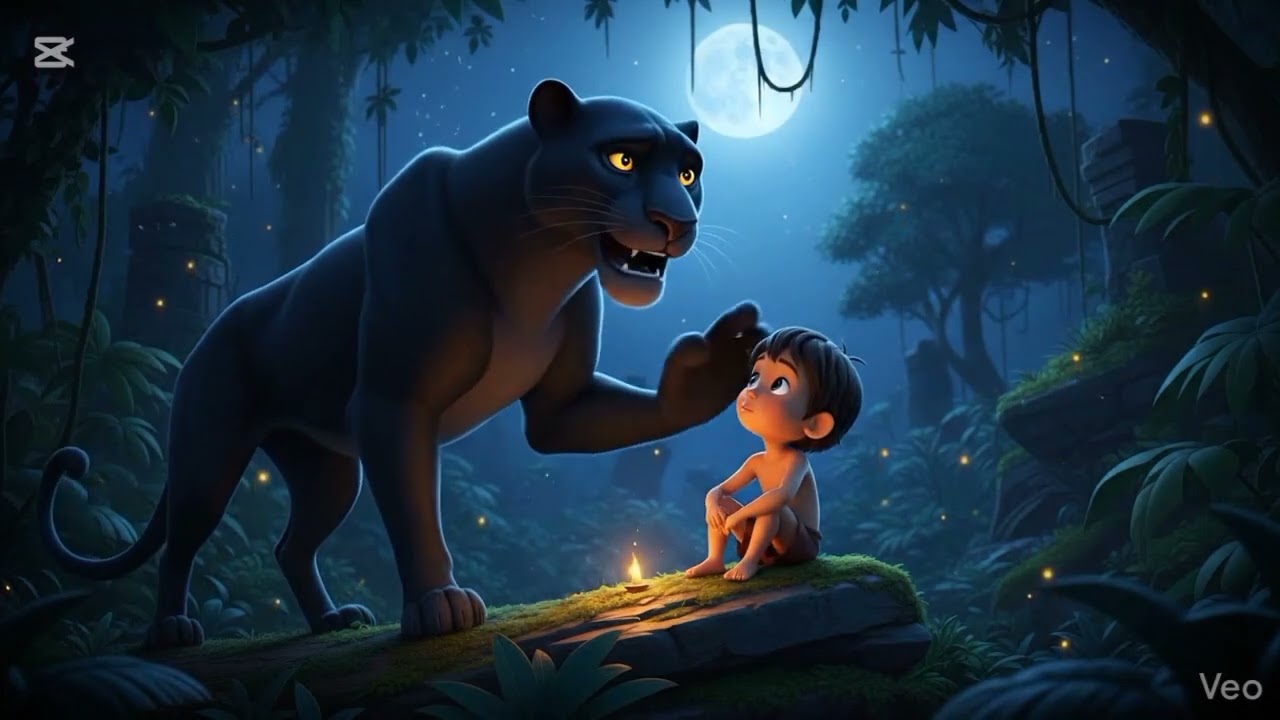 «Книга джунглей» Маугли 🌴 | 3D 4K | Сказки на ночь для детей на английском языке