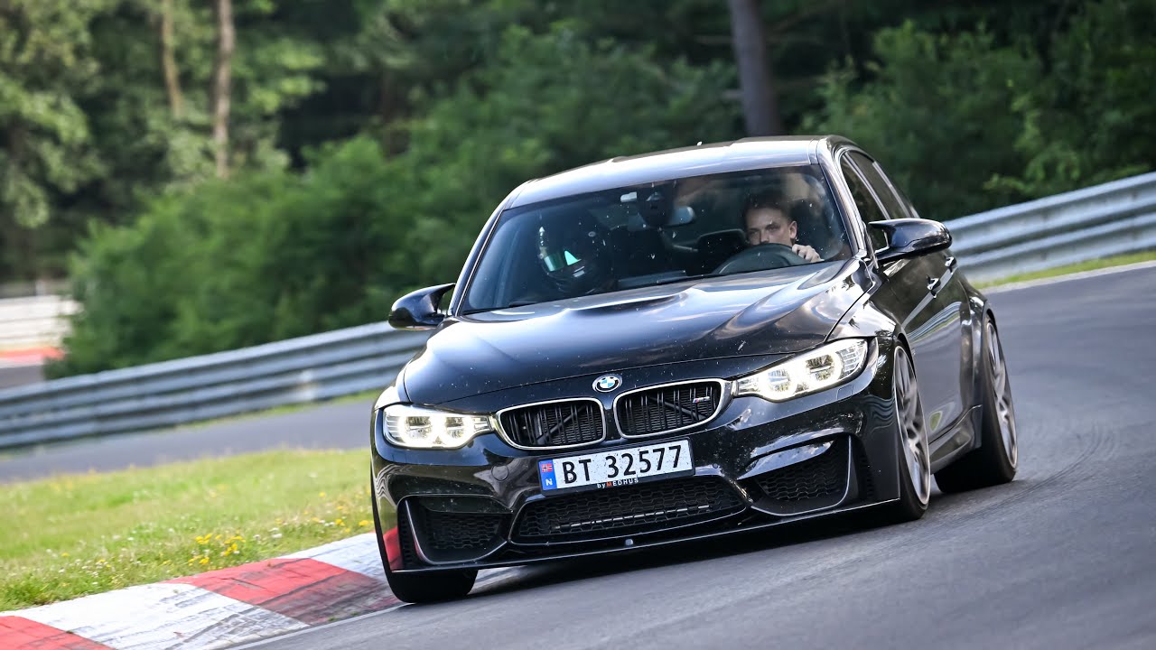 F80 M3 blowing charge pipe on the N&uuml;rburgring