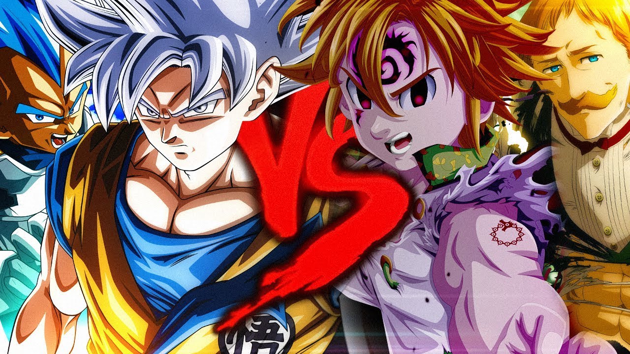 Goku e Vegeta VS. Meliodas e Escanor | Combate de Rimas | Part. Snow