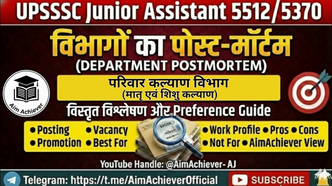 UPSSSC JA 5512: परिवार कल्याण (मातृ एवं शिशु कल्याण) का पोस्टमार्टम🤱| लखनऊ में शानदार नौकरी! | Ep-48