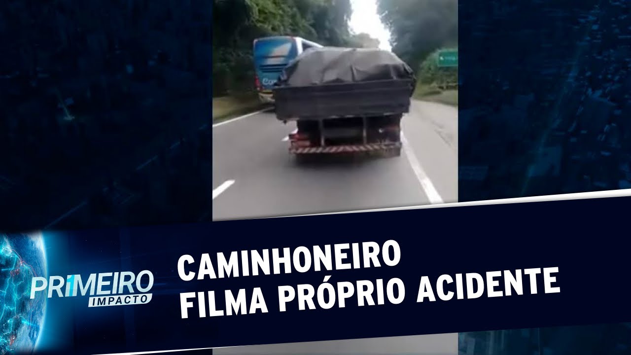 Motorista filma o próprio acidente em rodovia de São Paulo | Primeiro Impacto (18/11/19)