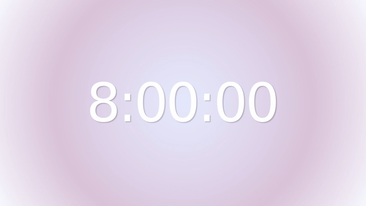 8H Soft Lavender Dream Whisper Timer | Gradient Countdown 💜 #E6E6FA #D8BFD8 #F8F8FF