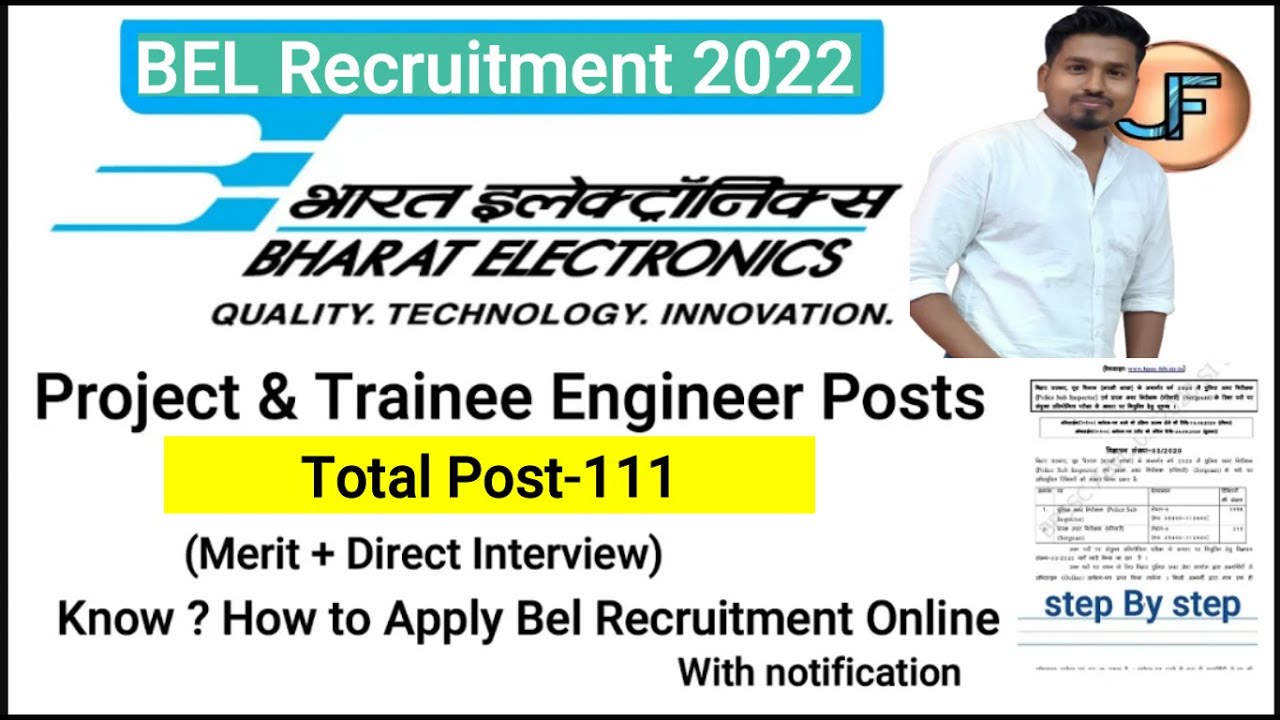 BEL Bengaluru Recruitment 2022|Project Engineer &Trainee|How to  Fill Offline Online|