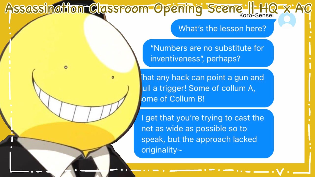 Assassination Classroom Episode 1, Opening Scene || HQ x AC || Haikyuu Texts