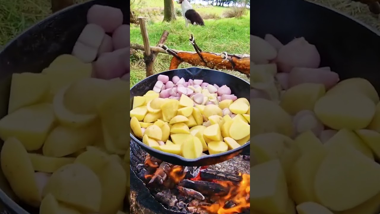Relaxing Salmon Cooking Adventure in the Wild 🎣 