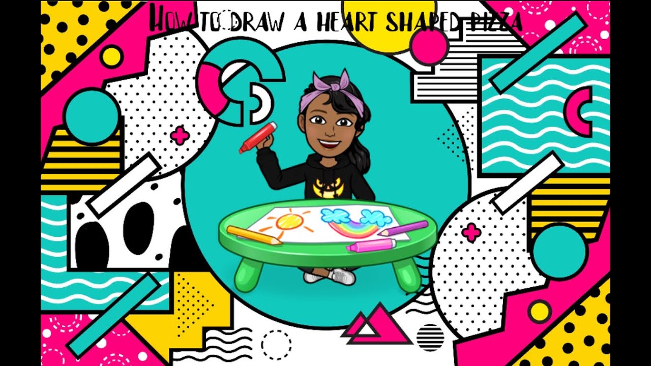 How to draw a heart shaped pizza