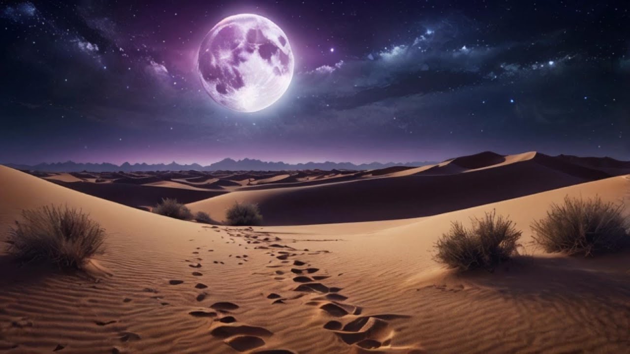 Adorme&ccedil;a R&aacute;pido com Sons C&oacute;smicos e Lua do Deserto | Fall Asleep Fast with Cosmic Desert Moon Sounds