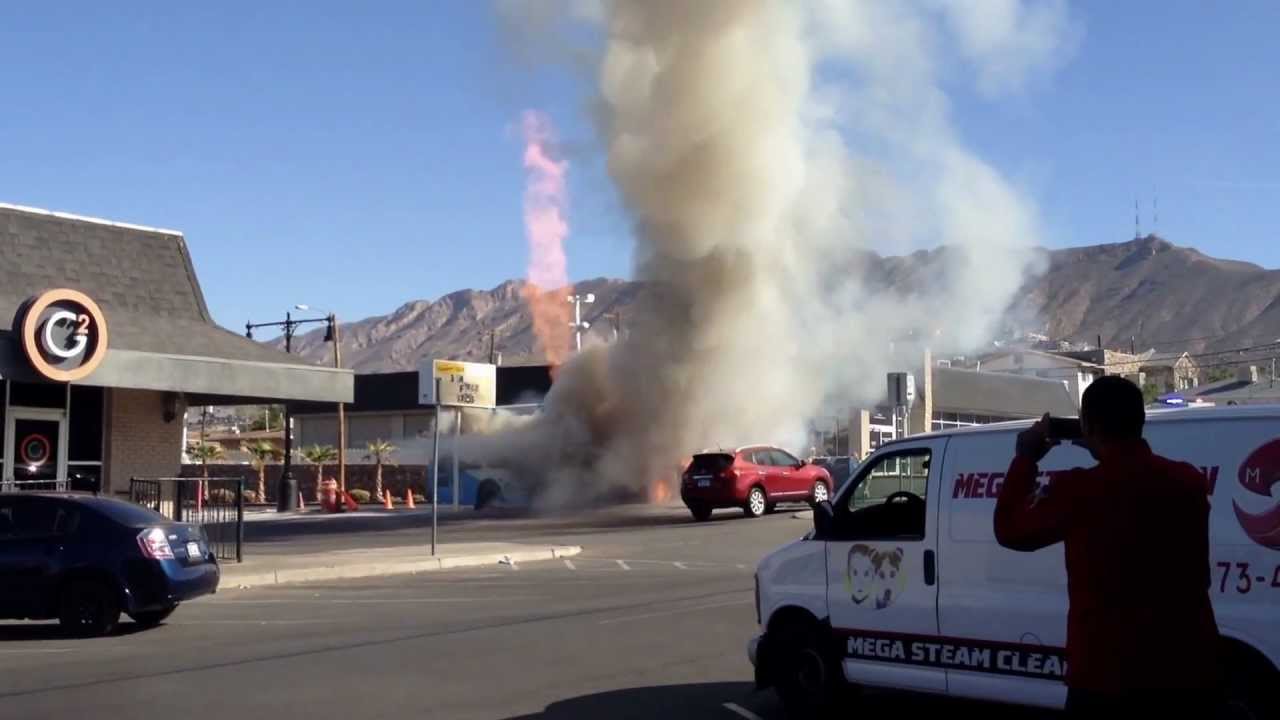 El Paso Sun Metro burning bus