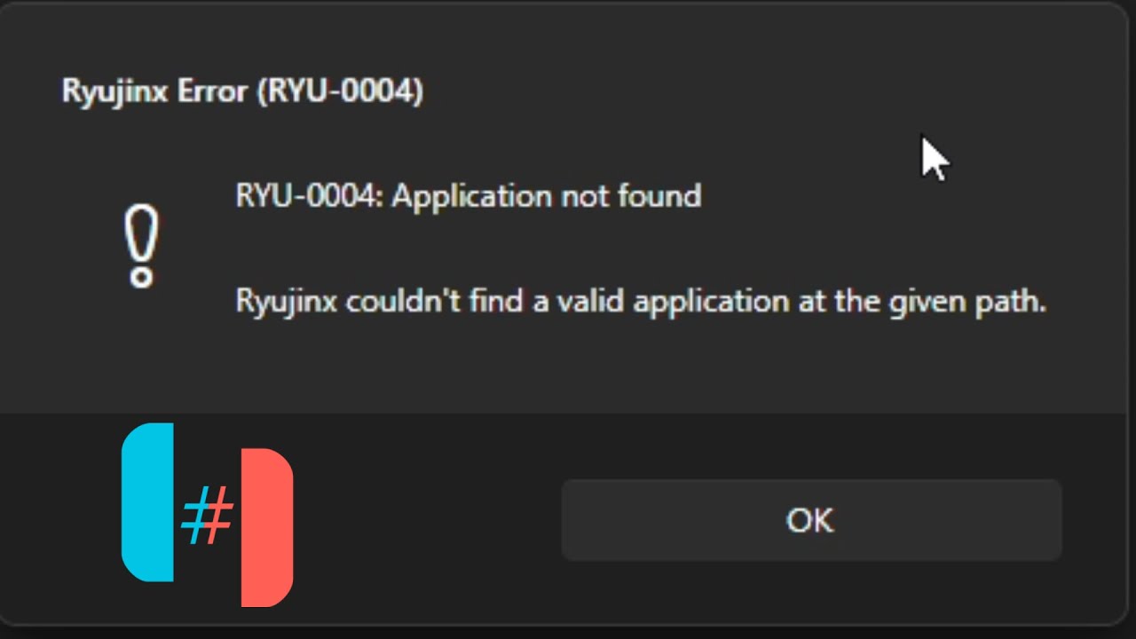 RYU 0004 Приложение не найдено | Ryujinx не смог найти допустимое приложение по указанному пути