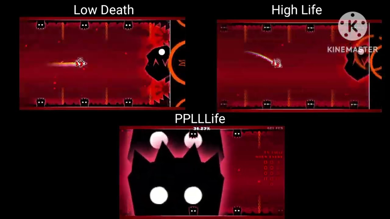 High Life VS Low Death VS PPLLLife COMPARISON #gd #geometrydash