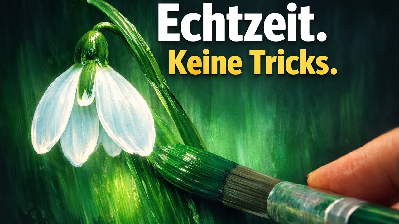 Ich male Schneeglöckchen in Echtzeit – ohne Tricks