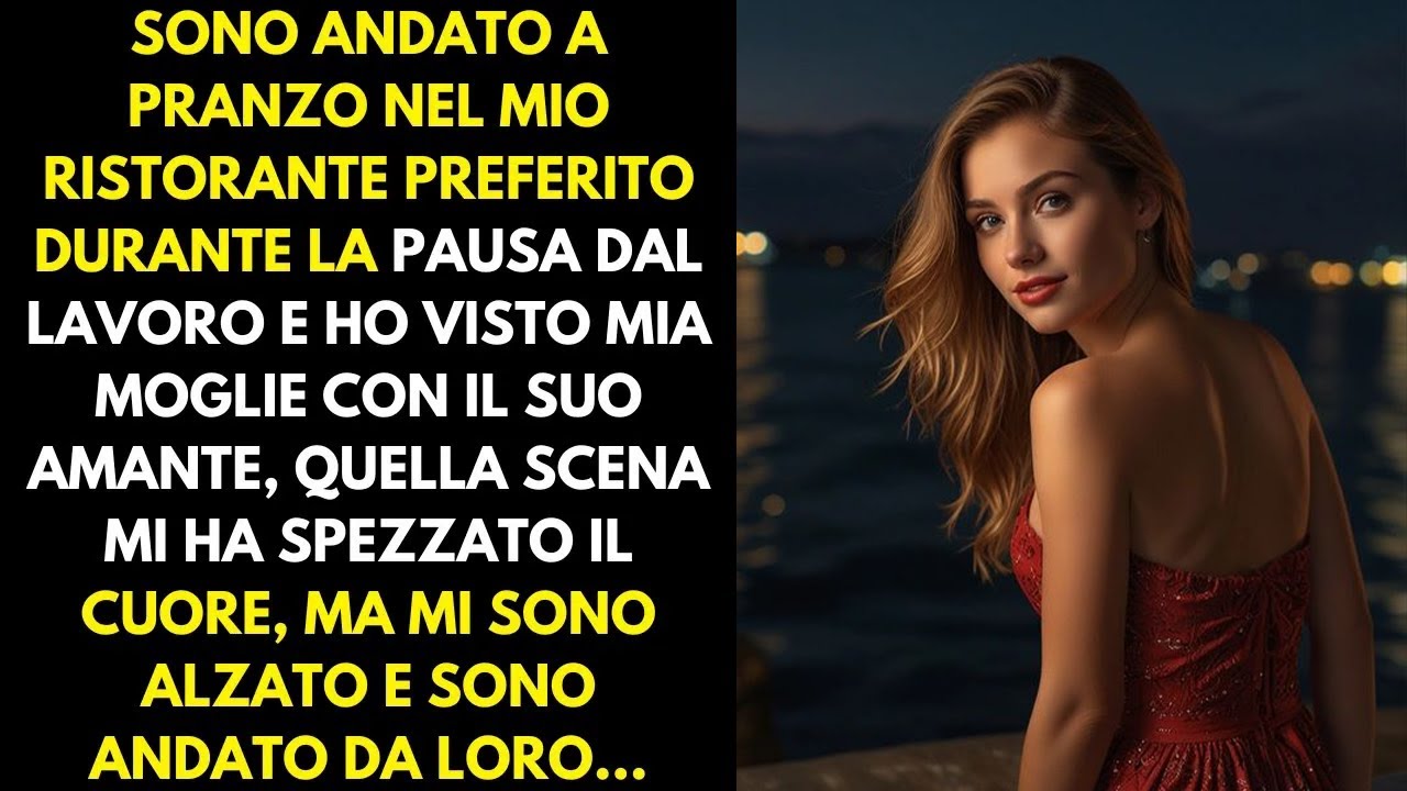 Sono andato a pranzo nel mio ristorante preferito durante la pausa dal lavoro e ho visto mia moglie