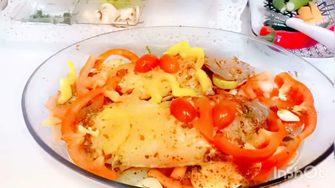 أسهل وأسرع والذ لاطا الحوت بالخضار فالفرن مع هبرت السمك بالكريمة وسلامة رائعة 🐟🐟#السعودية #المغرب