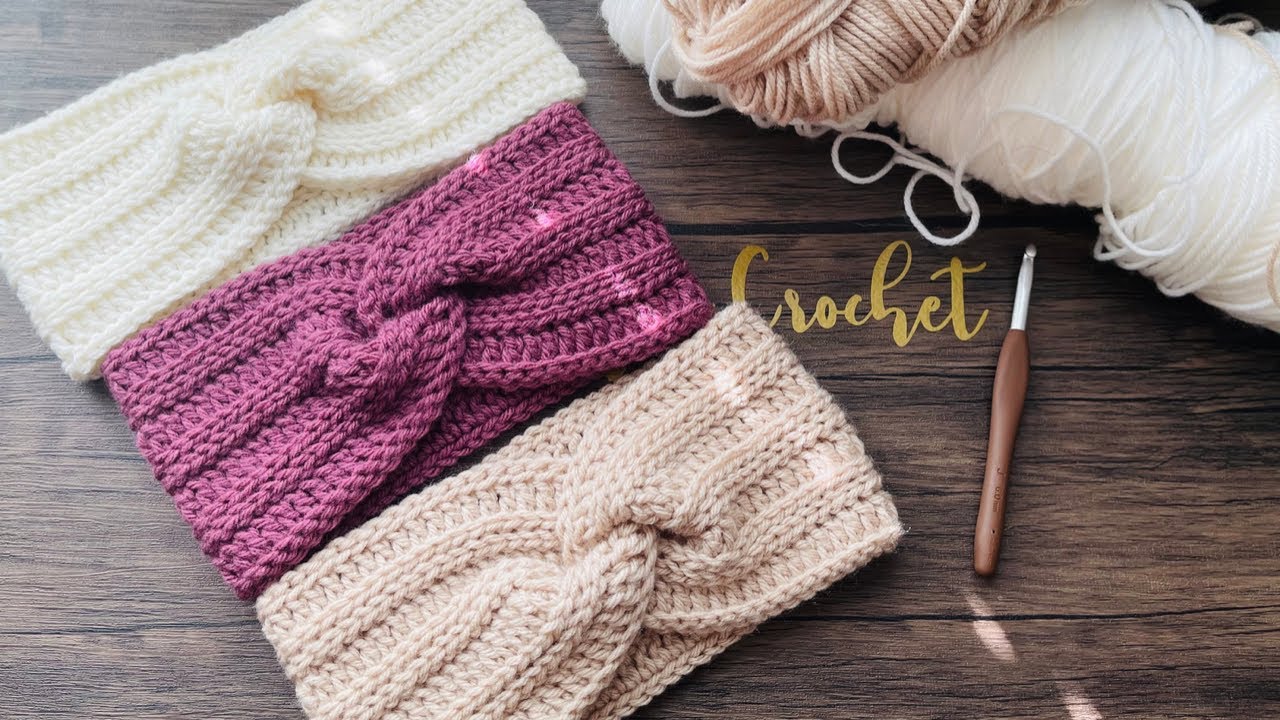 DIADEMA -TURBANTE TEJIDA A CROCHET TUTORIAL - TODAS LAS TALLAS.