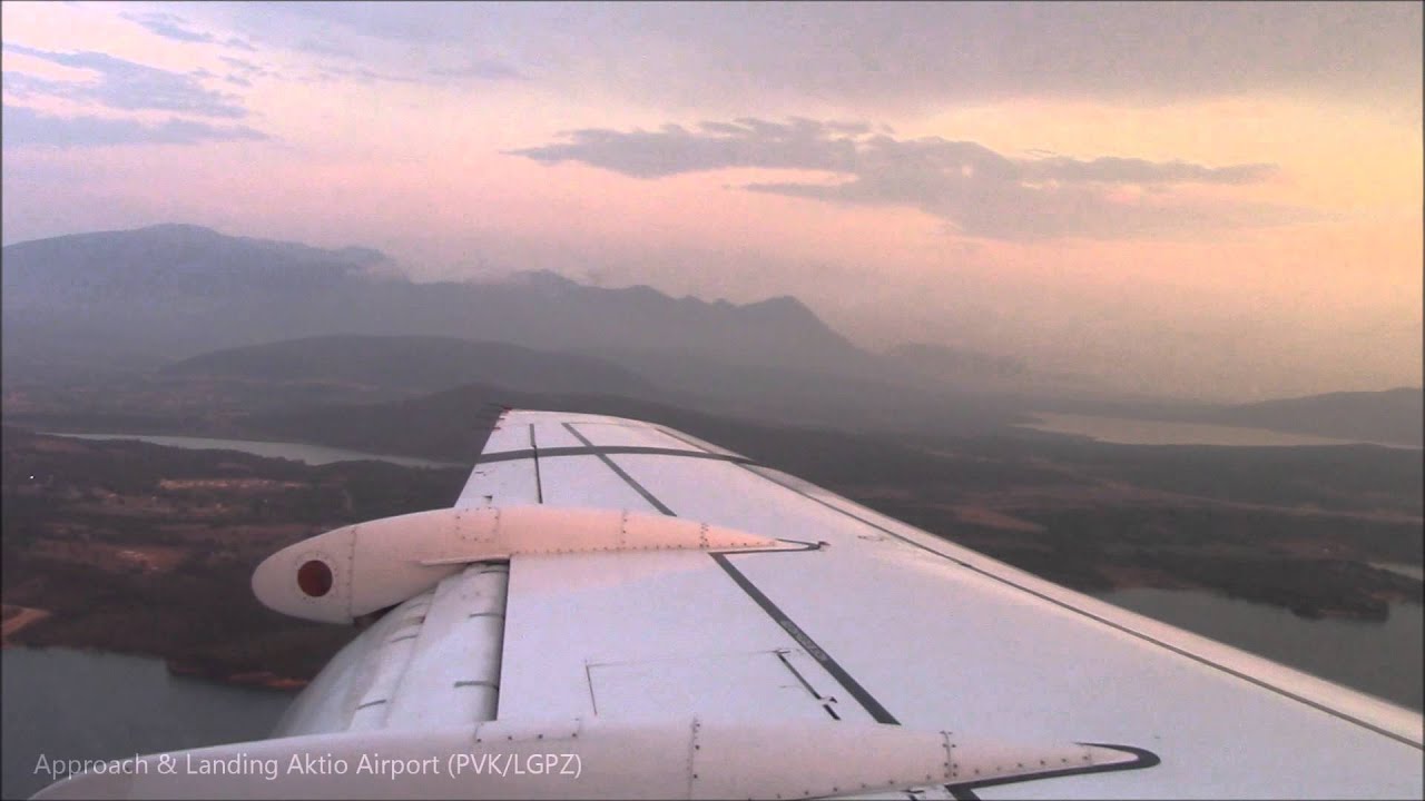 Sunset Approach & Landing Aktio Airport (Austrian Fokker 70)