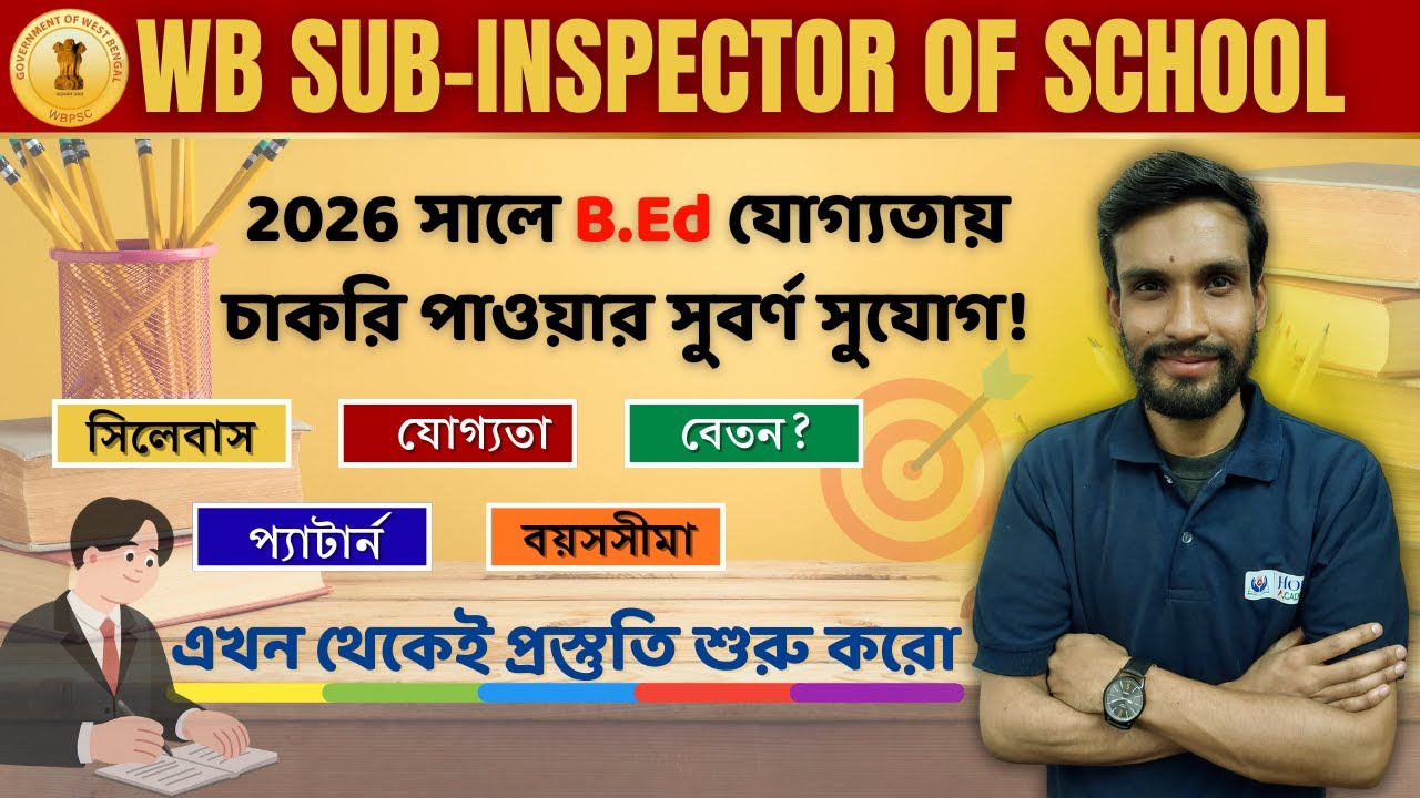 WB PSC SI of School Vacancy 2026 | Syllabus, Eligibility, Exam Pattern in Details | PSC Vacancy 2026