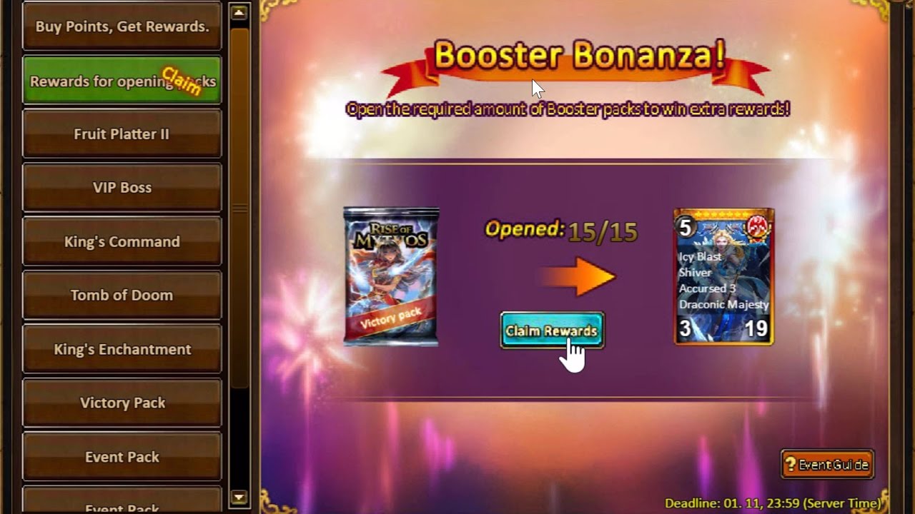 Rise of Mythos - 15 Victory Packs and Awakened Ferena !!
