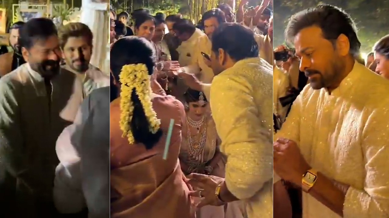 Megastar Chiranjeevi Blessed Newly Wedding Couple Allu Sirish&Nayanika | Allu Arjun |Nakshatra Daily