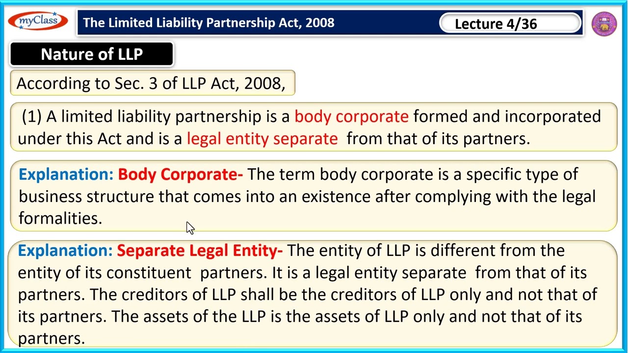 4  Definition and Nature of LLP