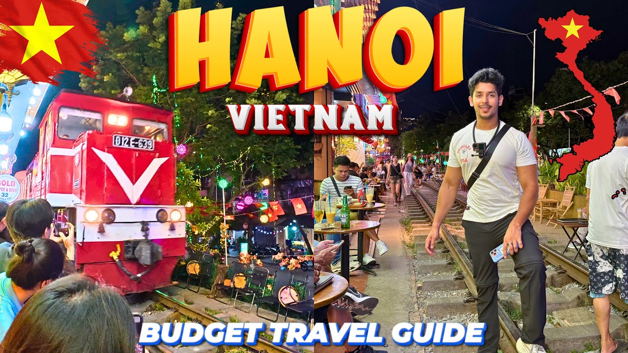 Vietnam Hanoi Train Street IS CRAZY Full Hanoi City Vlog with Shopping & Food Travel Guide Vlog 2025