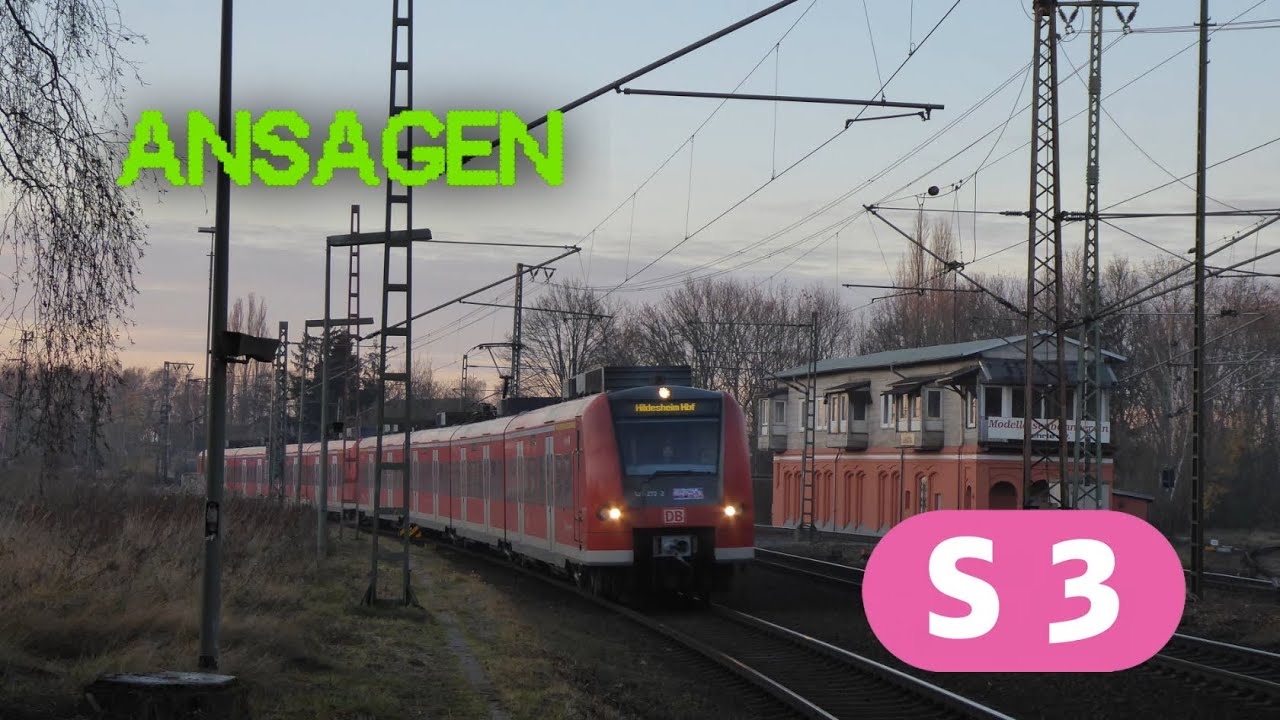 [S-Bahn Hannover] Ansagen aus der S3 Hannover Hbf - Hildesheim Hbf