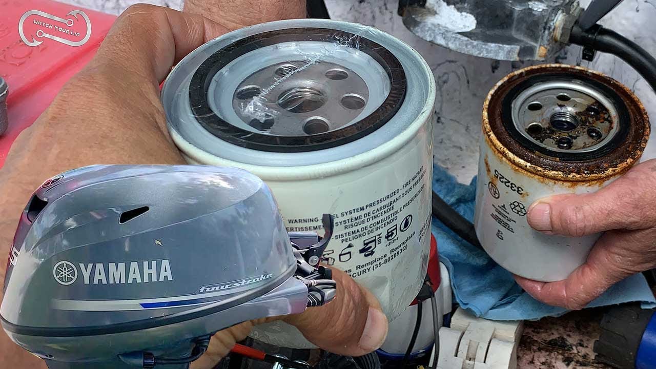 DIY   CHANGE FUEL WATER SEPARATOR  OUTBOARD MOTOR