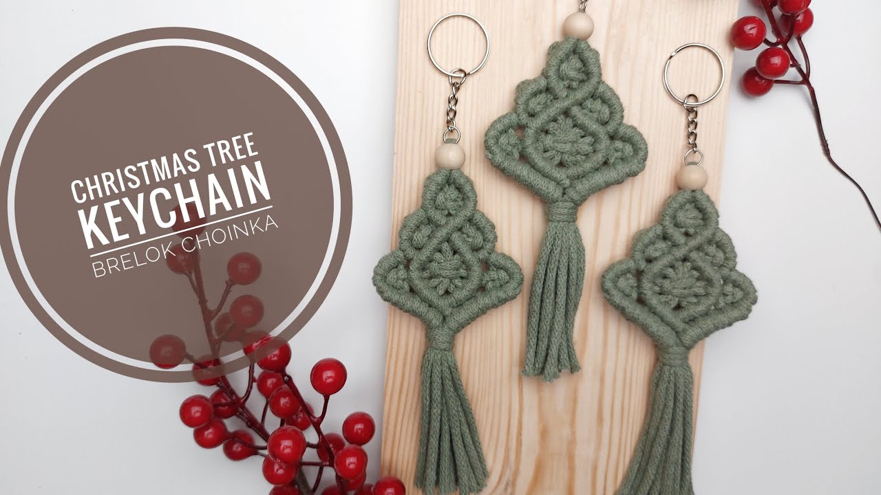 CHRISTMAS TREE KEYCHAIN | Brelok Choinka | Macrame