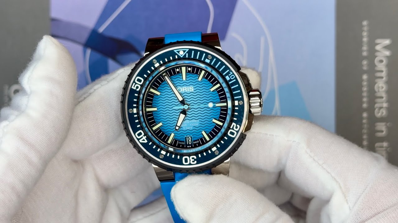 Oris Aquis Pro 4000M watch Made in Holstein, Switzerland. Reference 01 400 7777 7155-Set