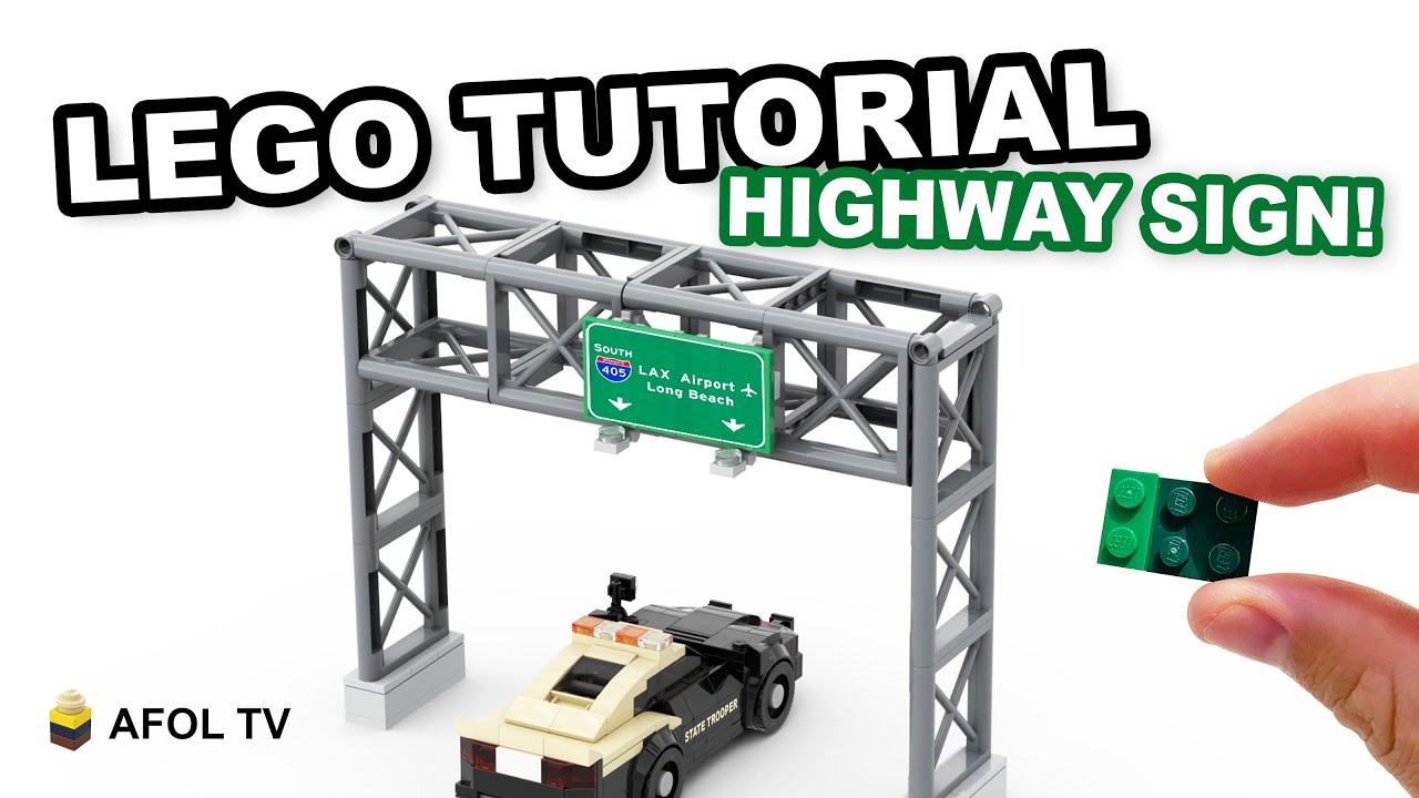 LEGO Highway / Freeway Sign [EASY TUTORIAL!]
