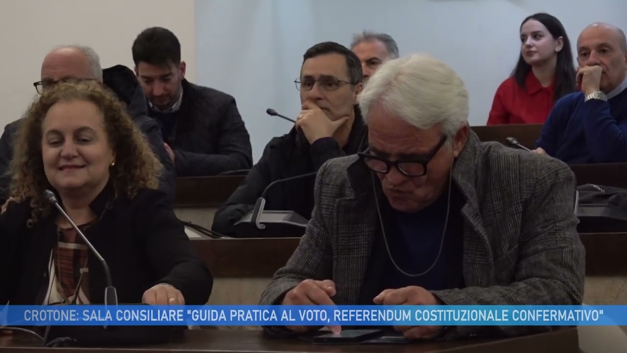CROTONE SALA CONSILIARE GUIDA PRATICA AL VOTO, REFERENDUM COSTITUZIONALE CONFERMATIVO