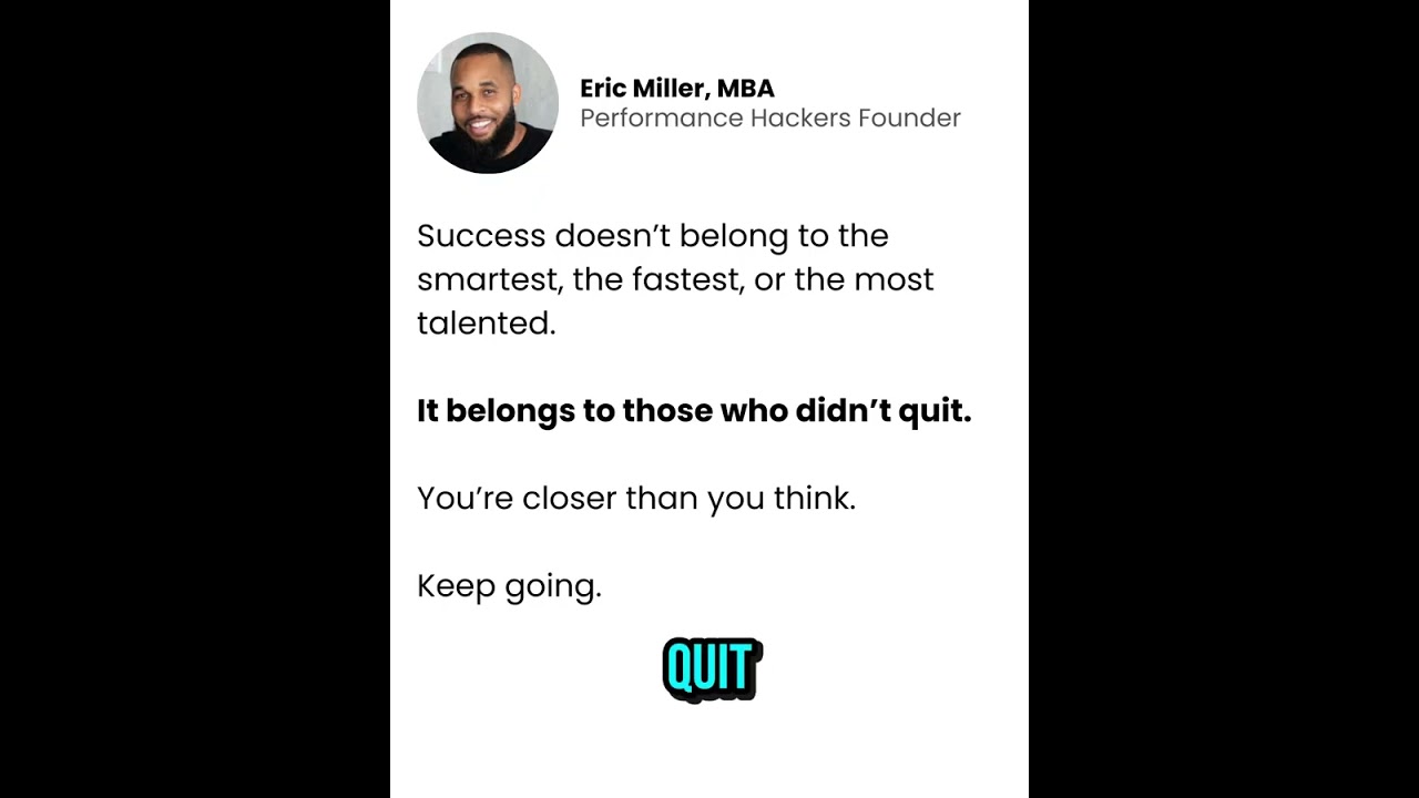 💡 Success Isn&rsquo;t About Luck, Genius, or Speed.